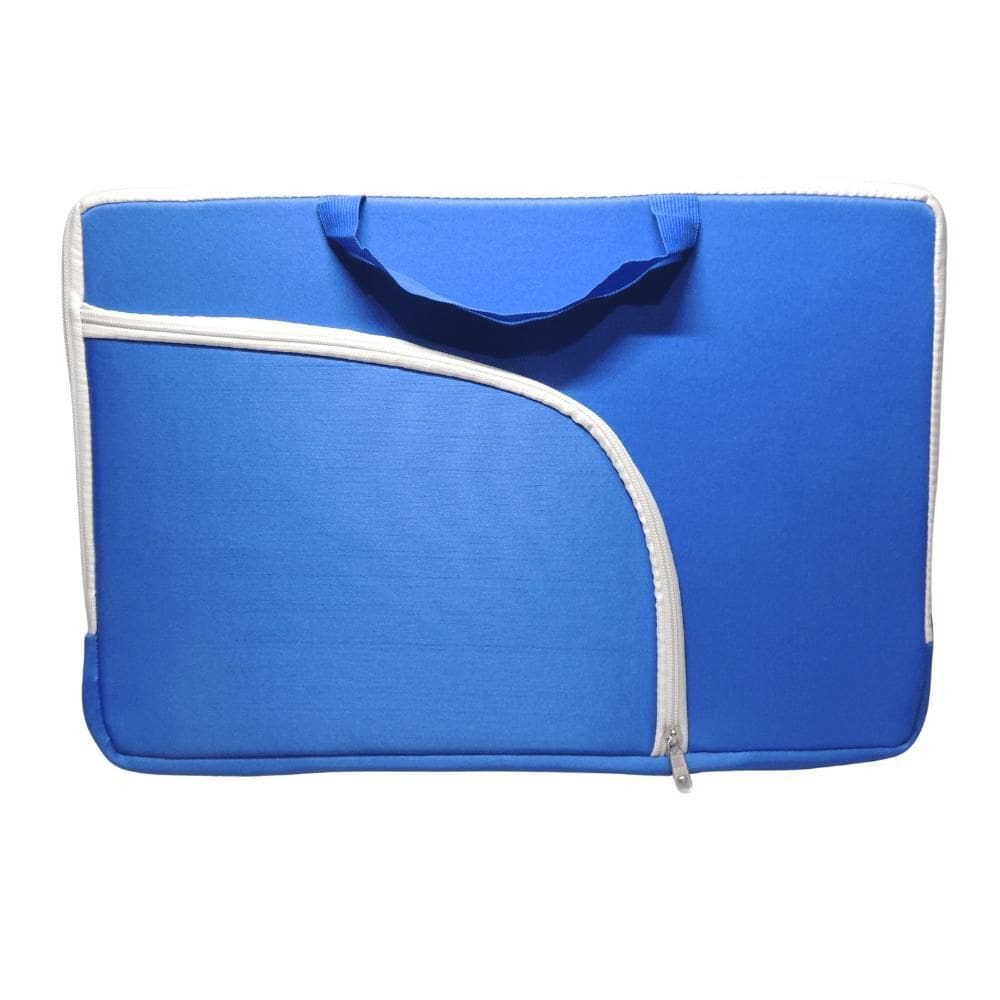 Capa Protetora Para Notebook Até 15.6 C/Bolso Azul E Branco