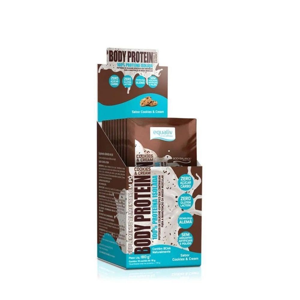 Body Protein Display - Cookies E Cream 10 Sachês 18G