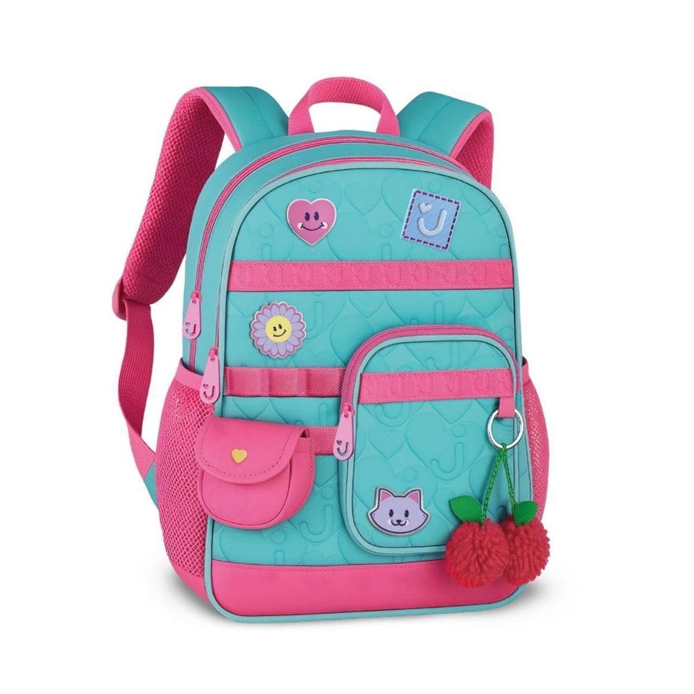 Mochila Juju Teofilo Bolsa Escola Infantil Feminina Chaveiro