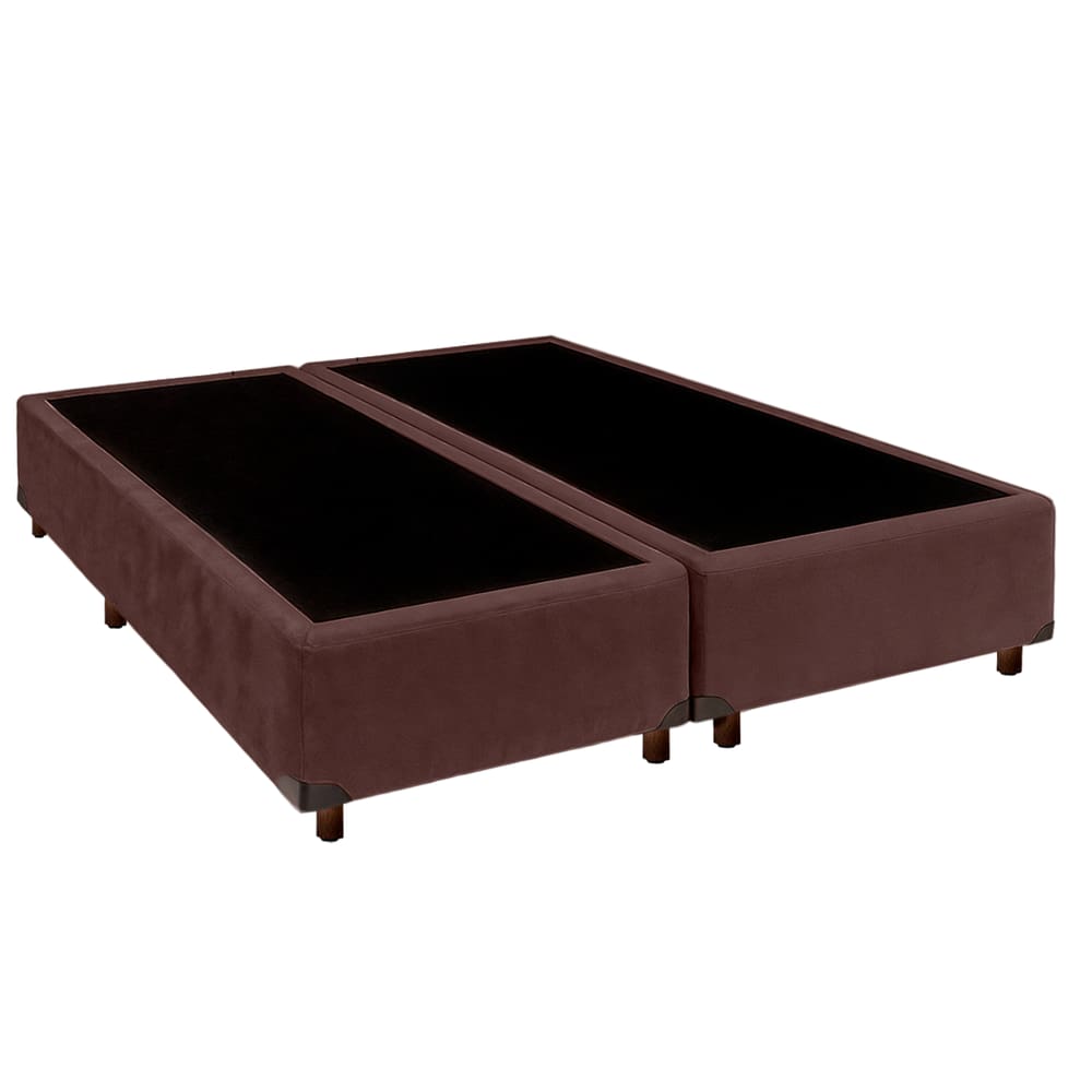 Cama Box King Marrom Nature 193x203