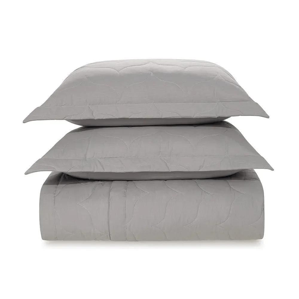 Kit Colcha / Cobre Leito King 200 Fios Tom - Karsten Titanio