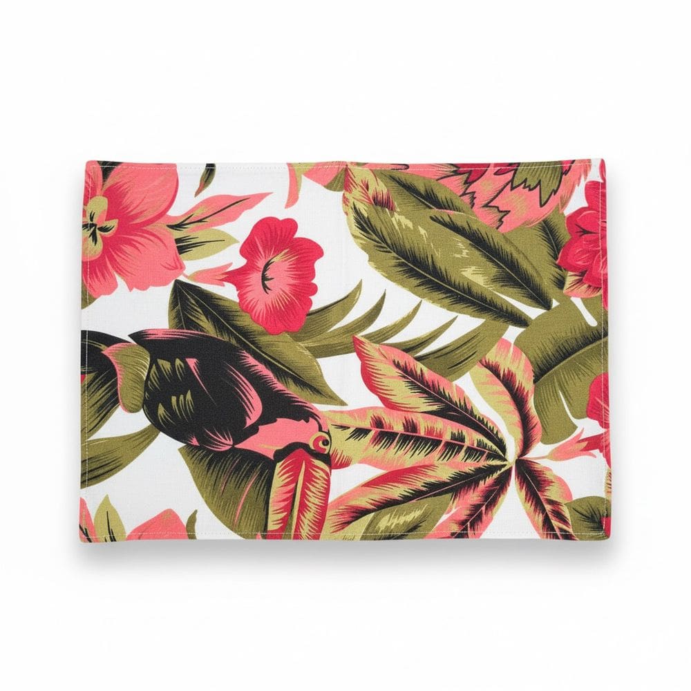 Lugar Americano Tecido Floral Tropial 50cm x 39cm 1 Unidade