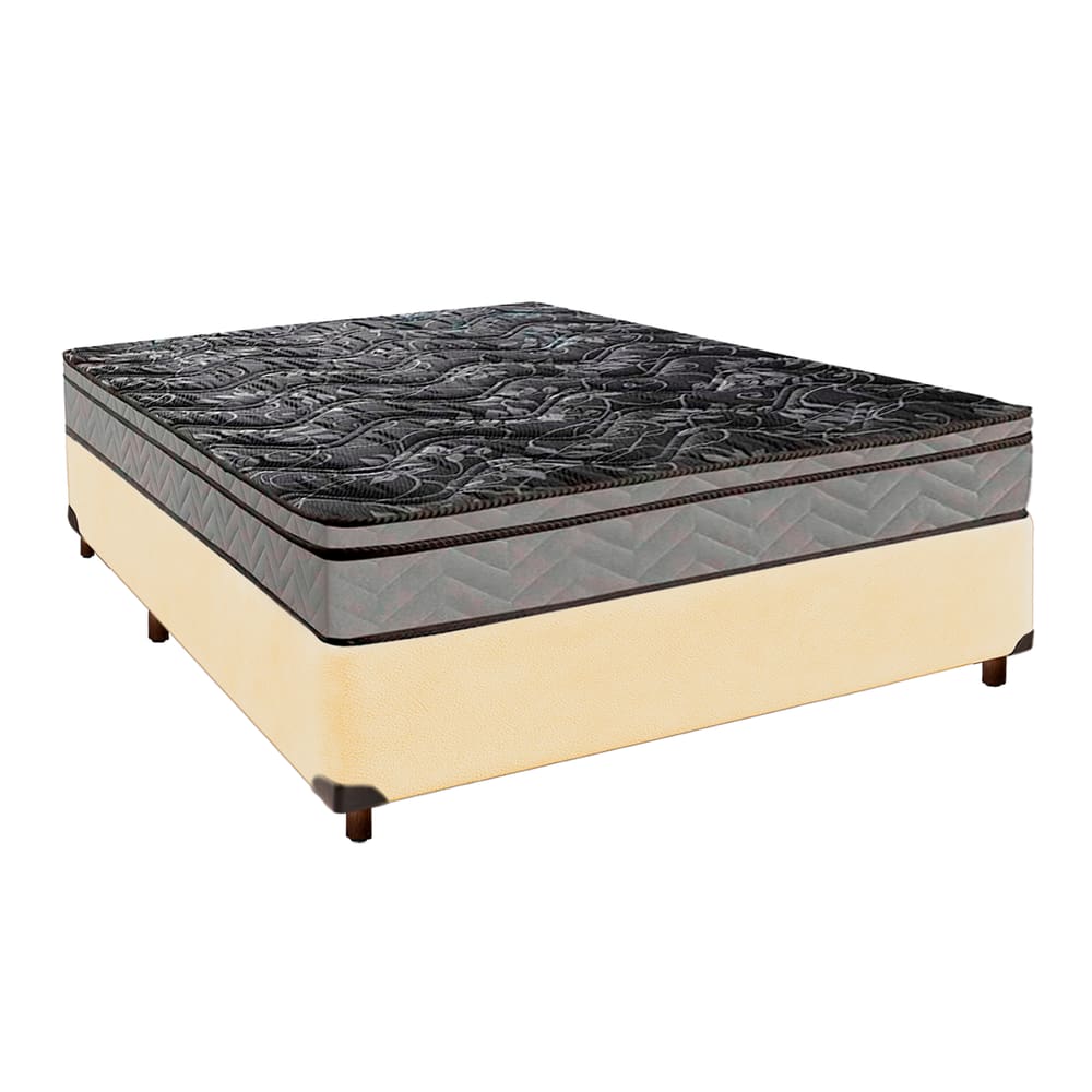 Cama Box + Colchão Casal D28 Conforto Paropas