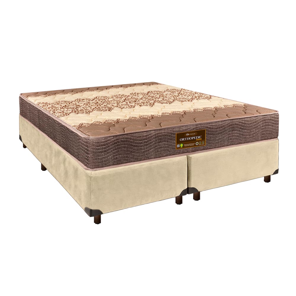 Cama Box + Colchão Casal D26 Ortophedic Sankonfort