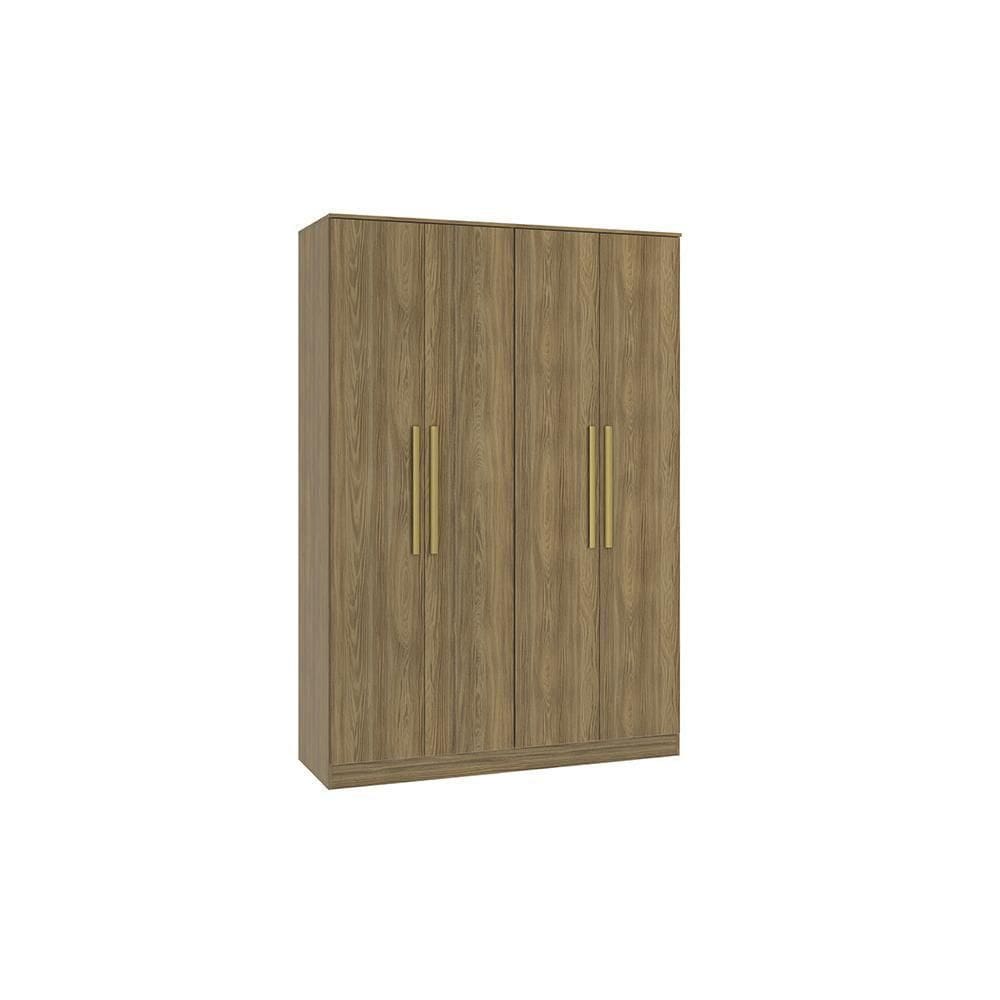 Guarda-roupa 4 Portas 2 Gavetas Kappesberg Adapt Nogueira