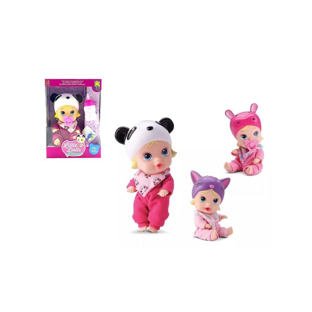 Boneca Bebê Little Dolls Soninho Faz Xixi -  Divertoys