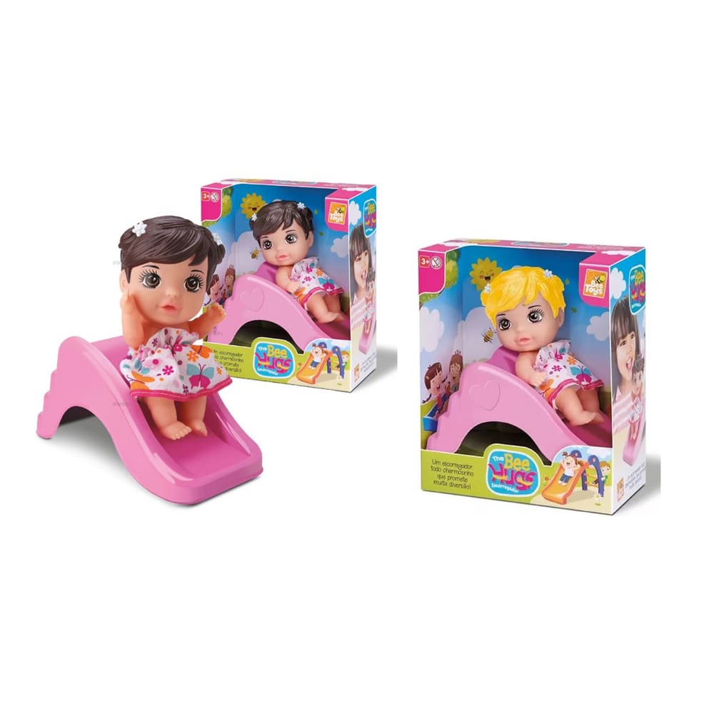 Boneca Bebe Mini Hugs Escorregador - BeeToys