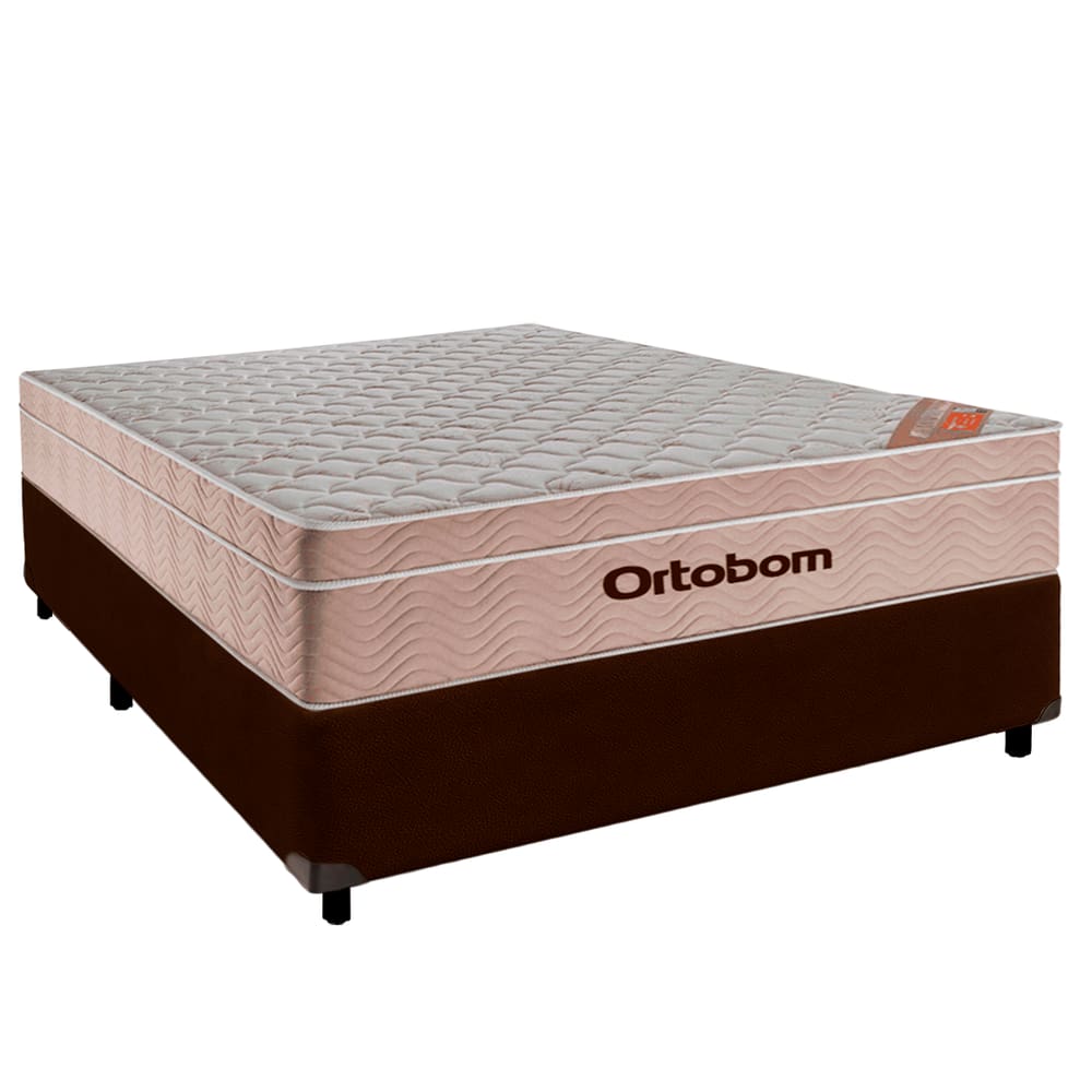 Cama Box + Colchão Casal Molas Ensacadas Airtech Ortobom