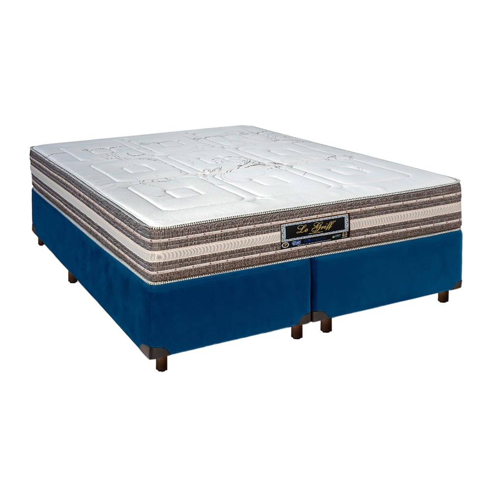 Cama Box Bau + Colchão Casal Molas Ensacadas Legriff Sankonfort