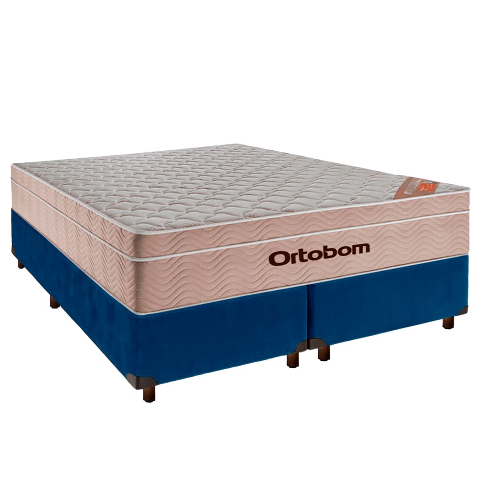 Cama Box + Colchão Queen Molas Ensacadas Airtech Ortobom