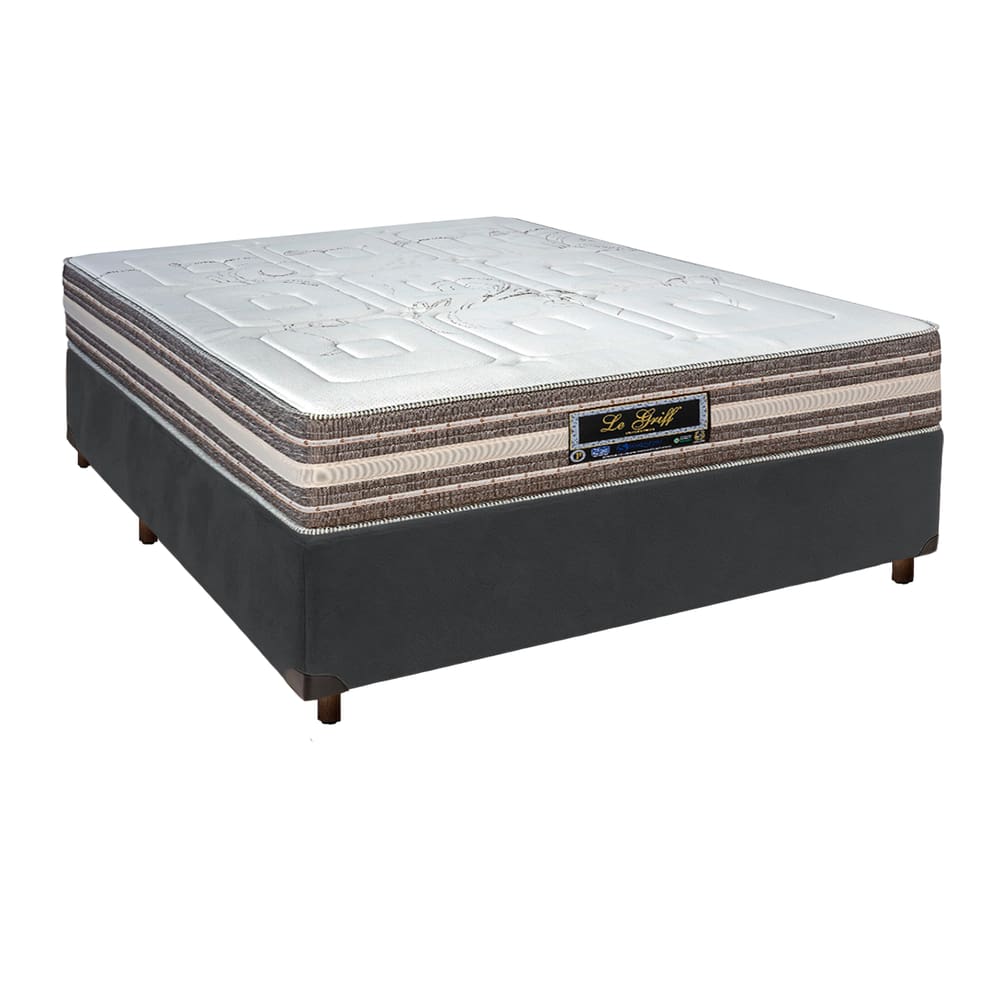 Cama Box + Colchão Casal Molas Ensacadas Legriff Sankonfort