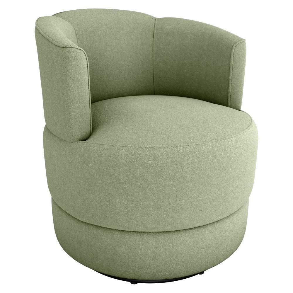 Poltrona Base Giratoria Marselha Boucle F494 Milani Store Oliva