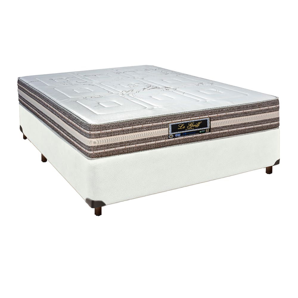 Cama Box + Colchão Casal Molas Ensacadas Legriff Sankonfort