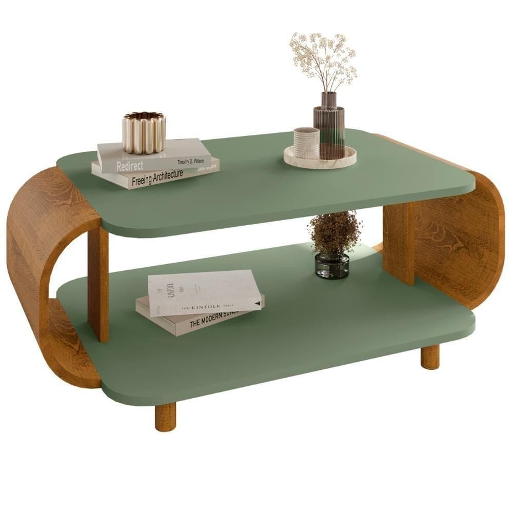 Mesa De Centro Organica Floripa 92 Cm Bechara Pistache