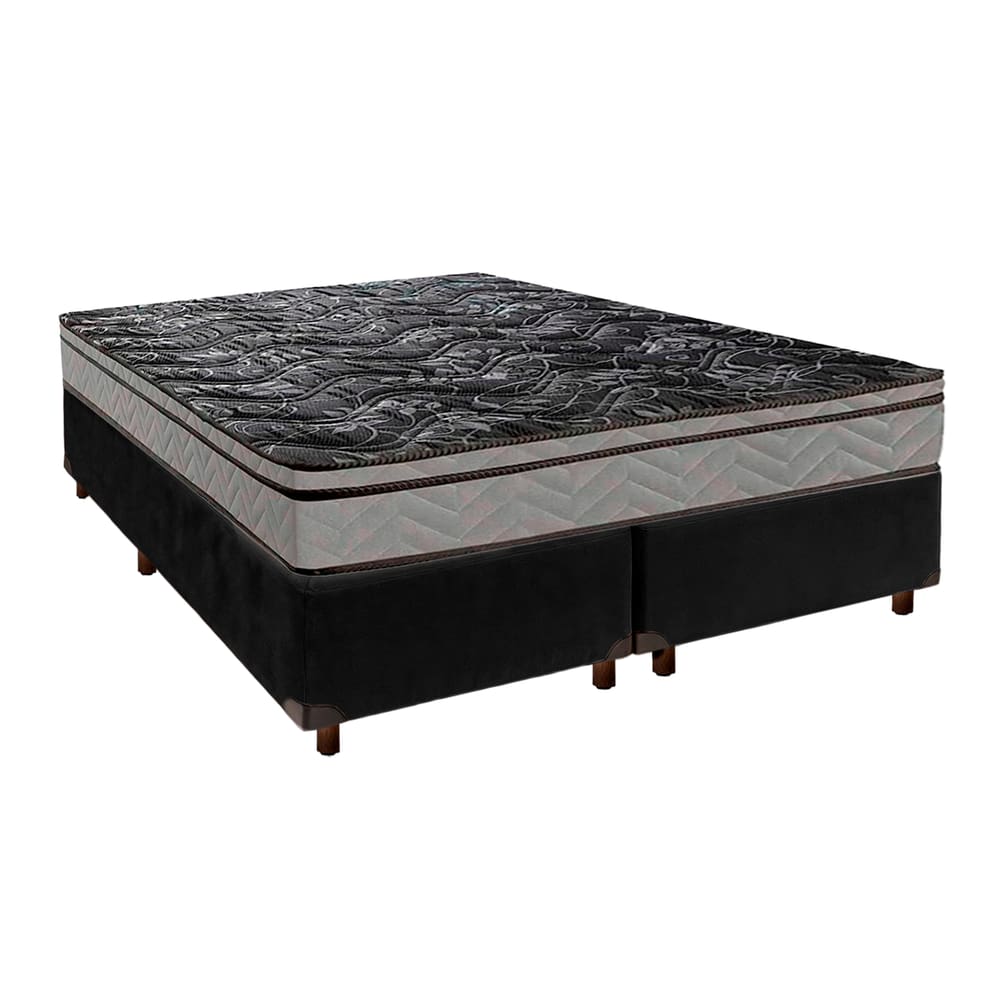 Cama Box + Colchão Casal D28 Conforto Paropas