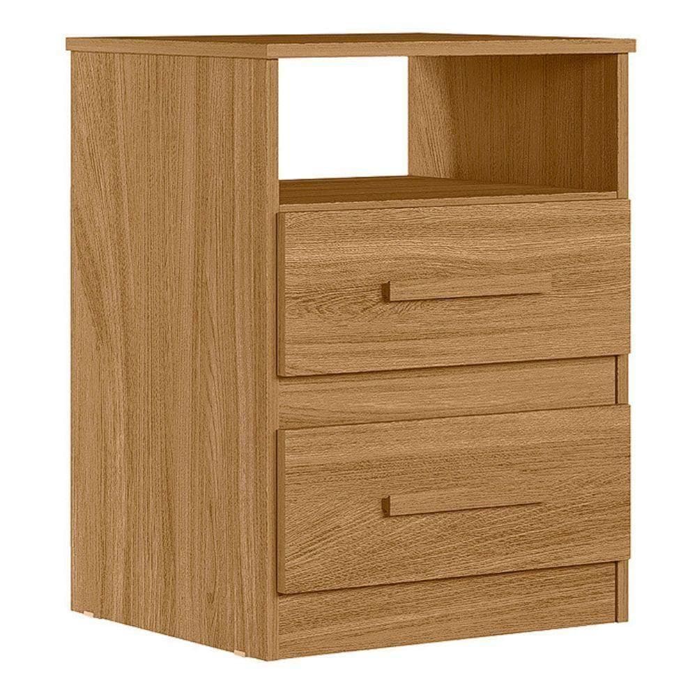 Mesa De Cabeceira Apolo 2 Gavetas 46 Cm Freijo Moval Freijo
