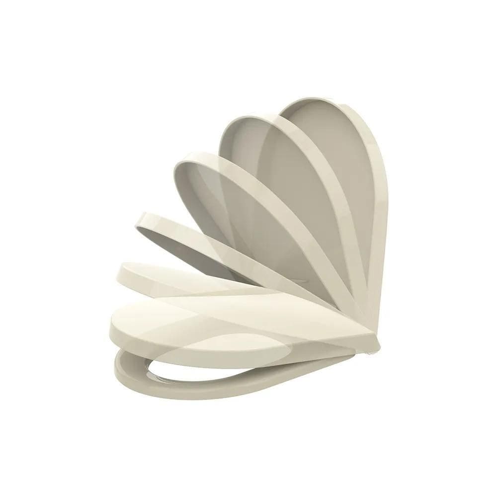 Assento Duna Creme Termofixo Tupan Soft Close Vaso Deca