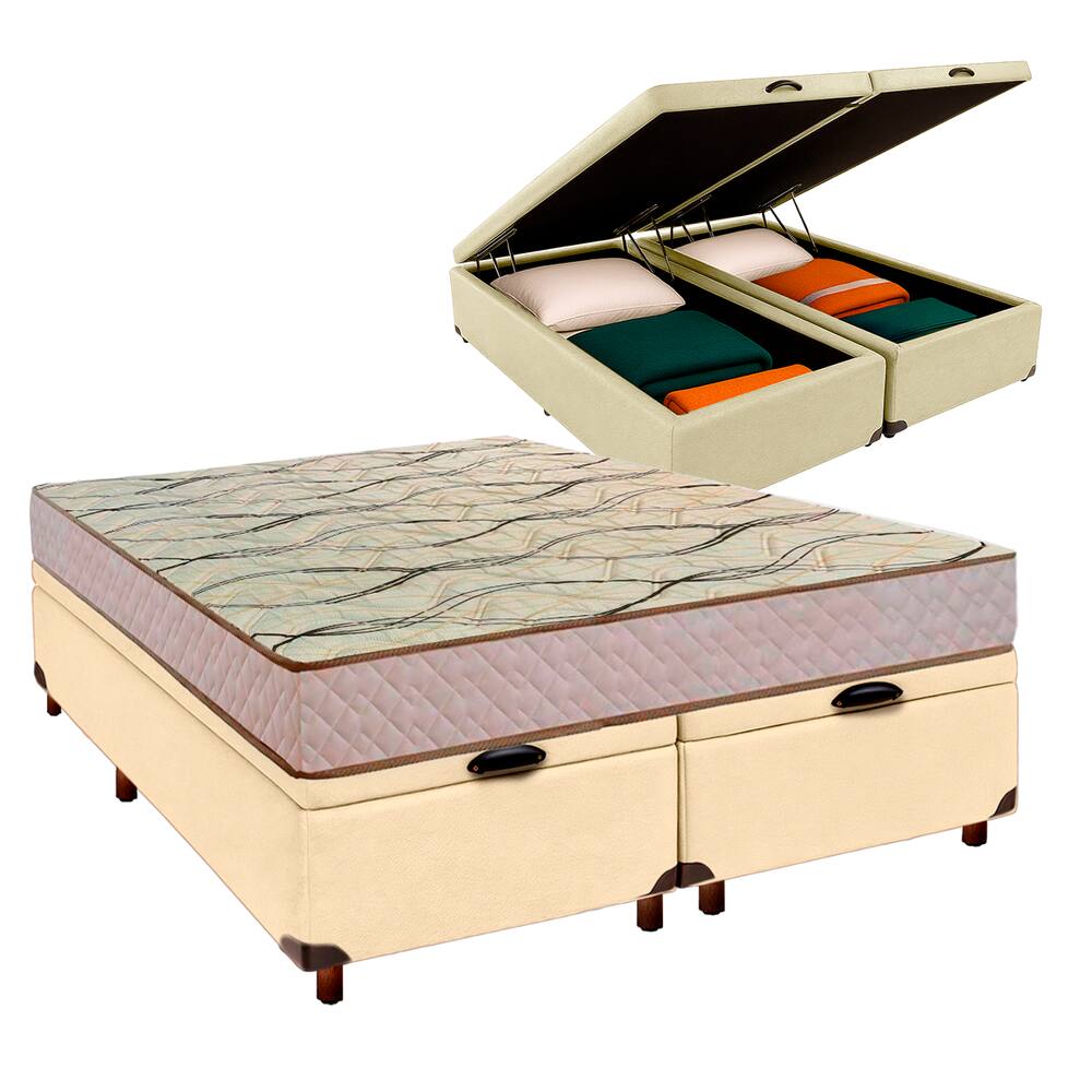 Colchão Casal D33 + Bau Blindado - Maxsono Paropas