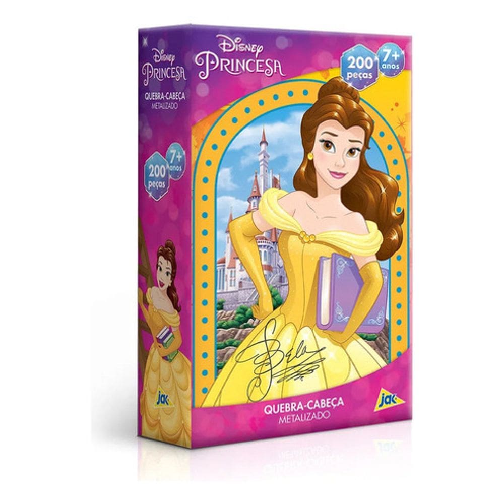 Quebra Cabeça Metalizado Bela - 200 Peças - Jak