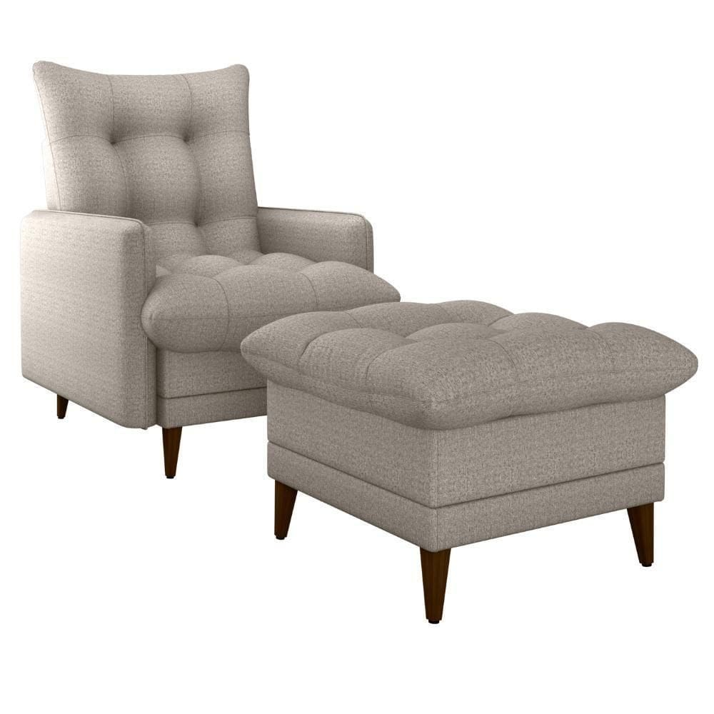 Poltrona E Puff Montreal Plano Milenum Milani Store Palha