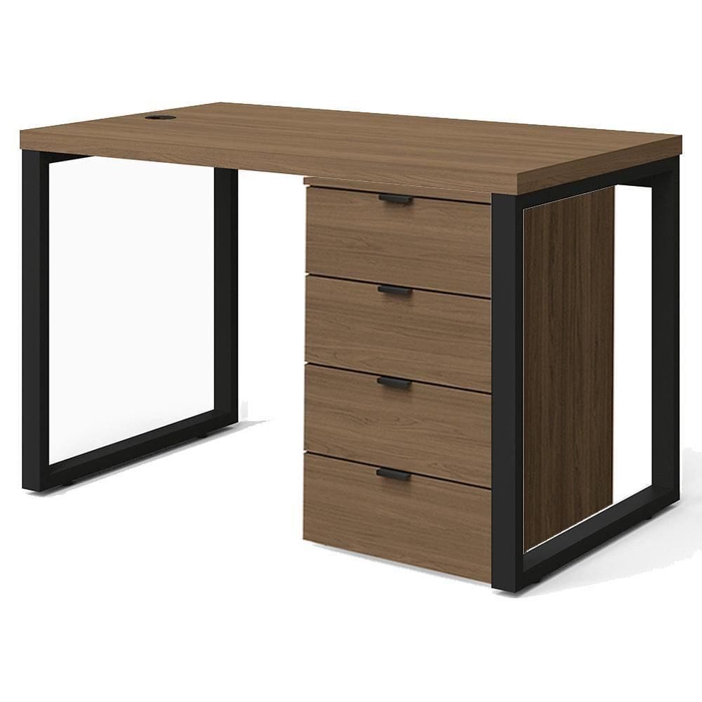 Mesa Escritorio 120 Cm E Gaveteiro 4 Gavetas Frame Kappesberg Munique