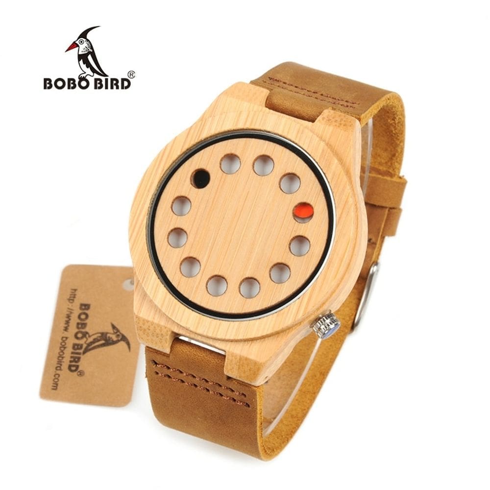 Relógio Masculino bobo bird WD08 Não à prova d` água