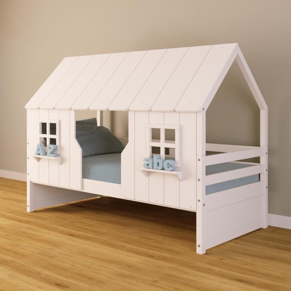 Cama Casinha Encantada Madeira Maciça Branco Housin