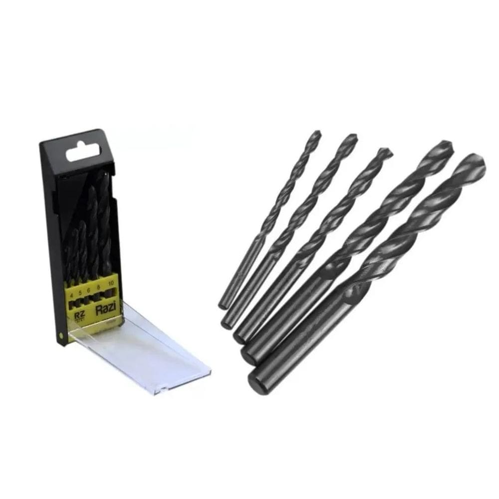 Jogo De Brocas De Aço Rápido Hss Com 5 Peças Razi - 13151