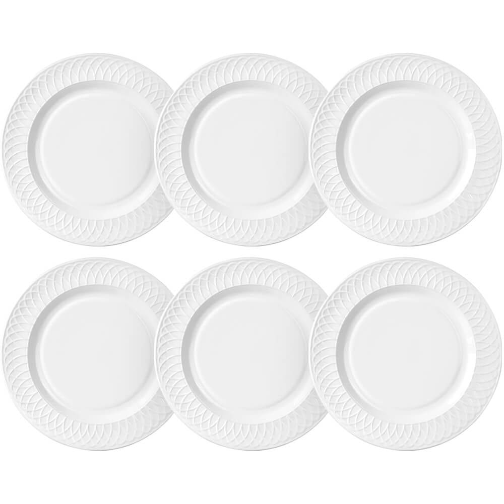Jogo de Pratos Raso de Jantar em Opaline Divine 6 peças 27cm - Hauskraft