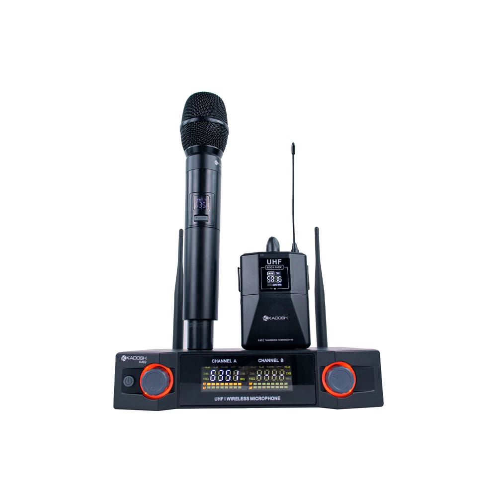 Microfone Sem Fio K402C Cardioide UHF Kadosh