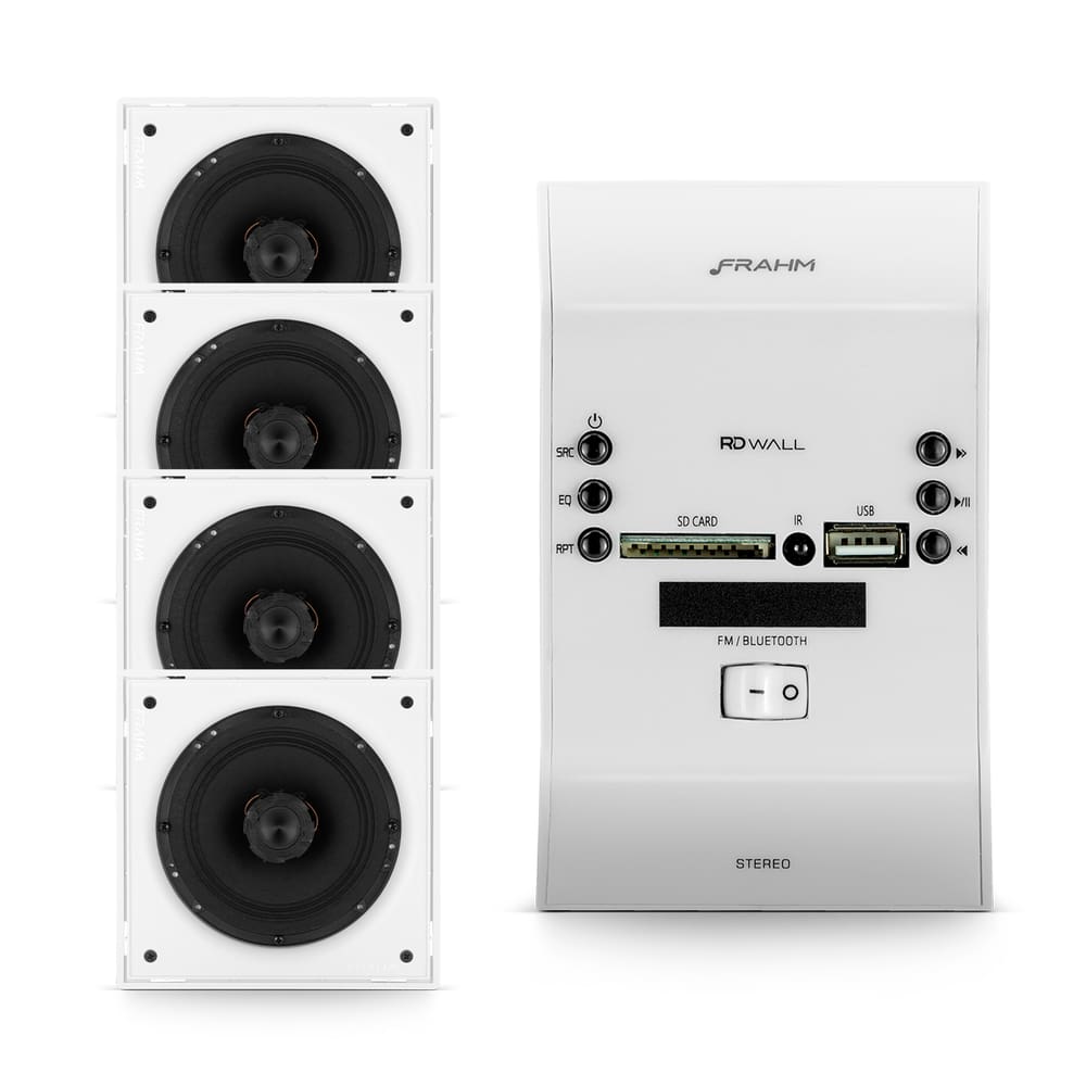 Kit Rd Wall Frahm + 4 Arandelas 6FR Quadradas 40w