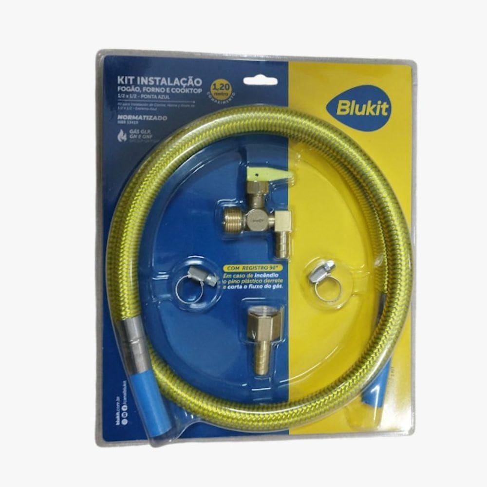 Kit Para Instalação Gás Flexível Blukit 180309