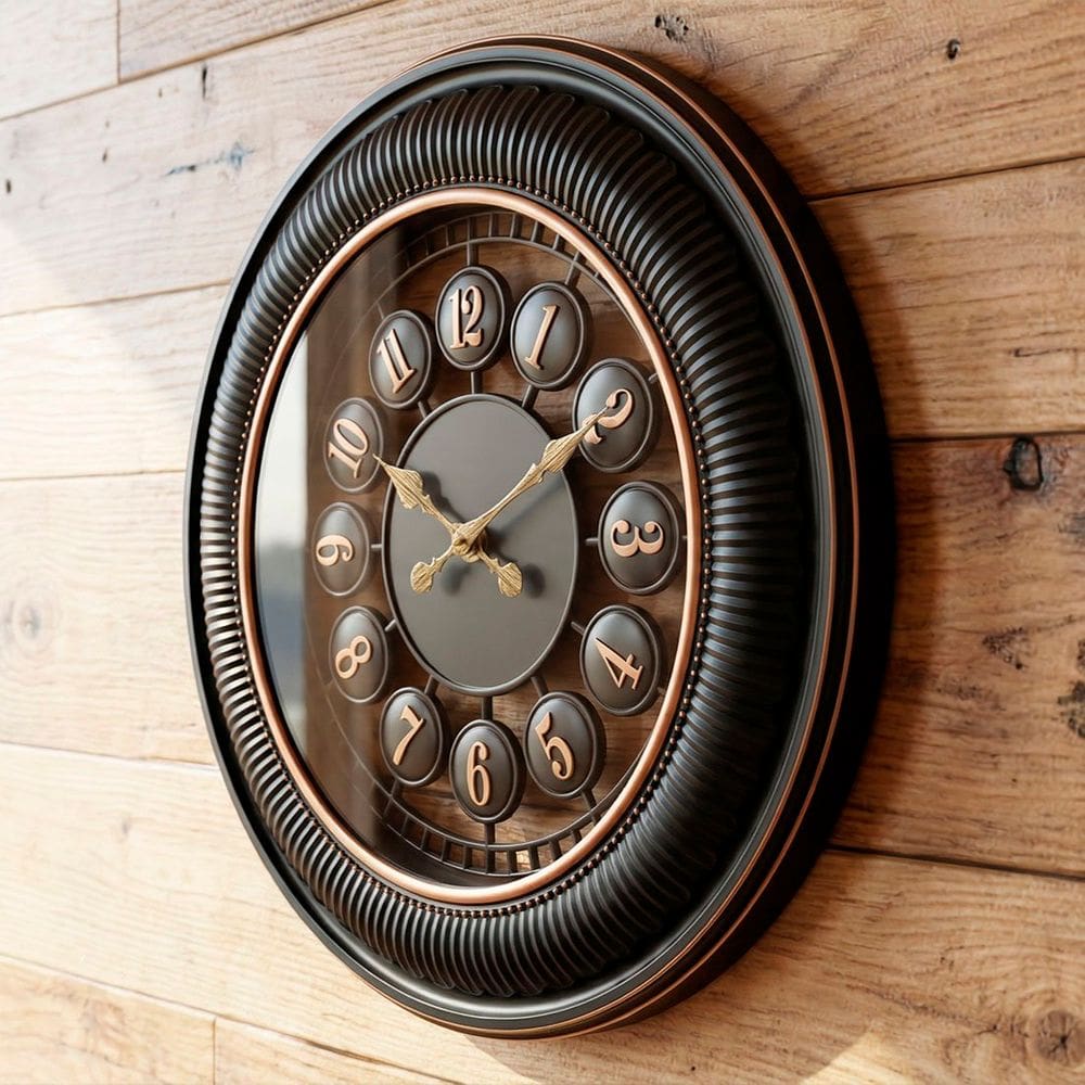 Relógio De Parede Elegante Decorativo Vazado Vintage De 50cm