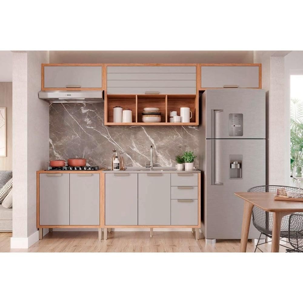 Cozinha Completa MGM 5 Peças Eloise C5P256 Cinamomo/Platina