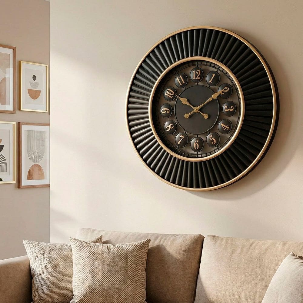 Relógio De Parede Decorativo Vazado Elegante Vintage De 50cm