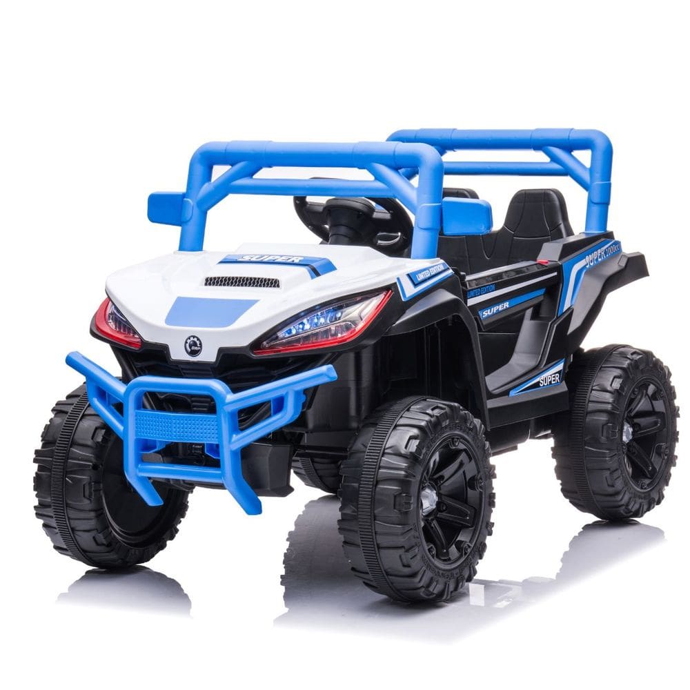 Carro Elétrico Bug Utv 12V Infantil Quadriciclo Controle Bluetooth Usb Azul Brinqway Bw-278 Som Luz