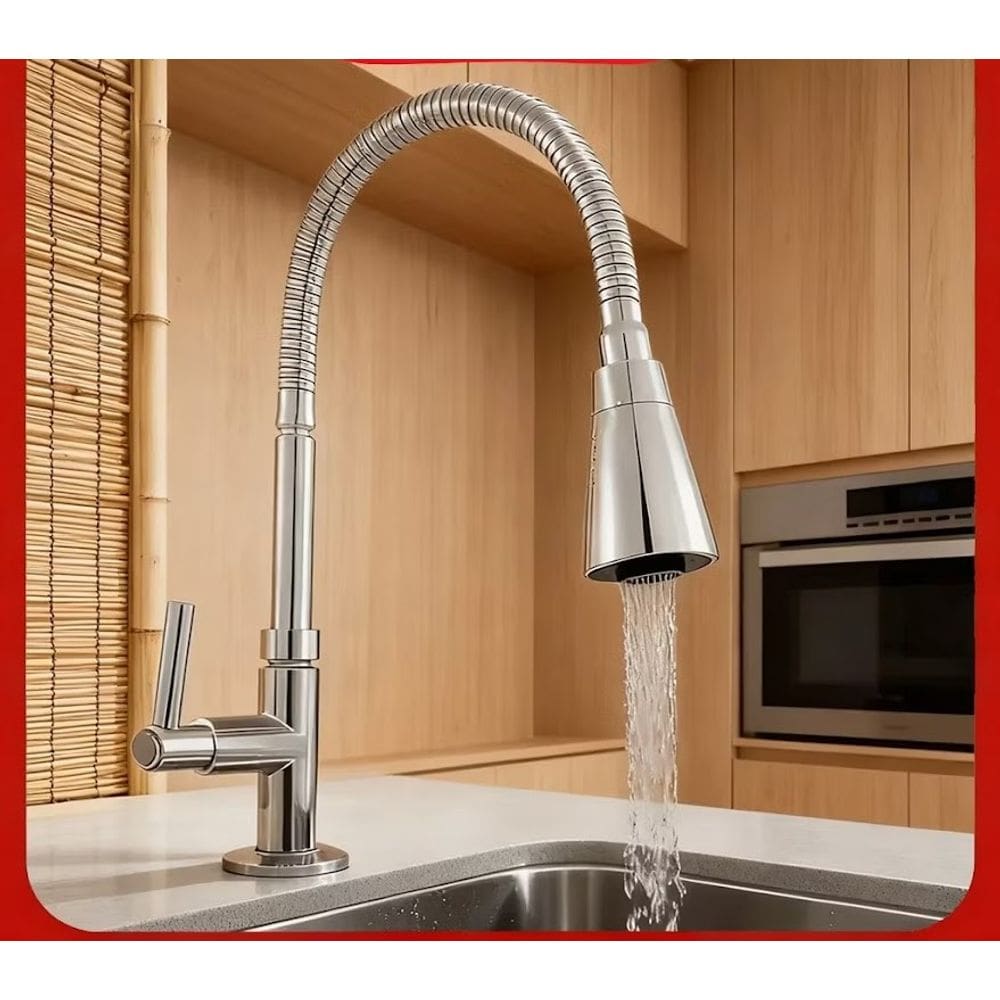 Torneira De Pia e Cozinha Flexível Bancada Duplo Jato FC-28