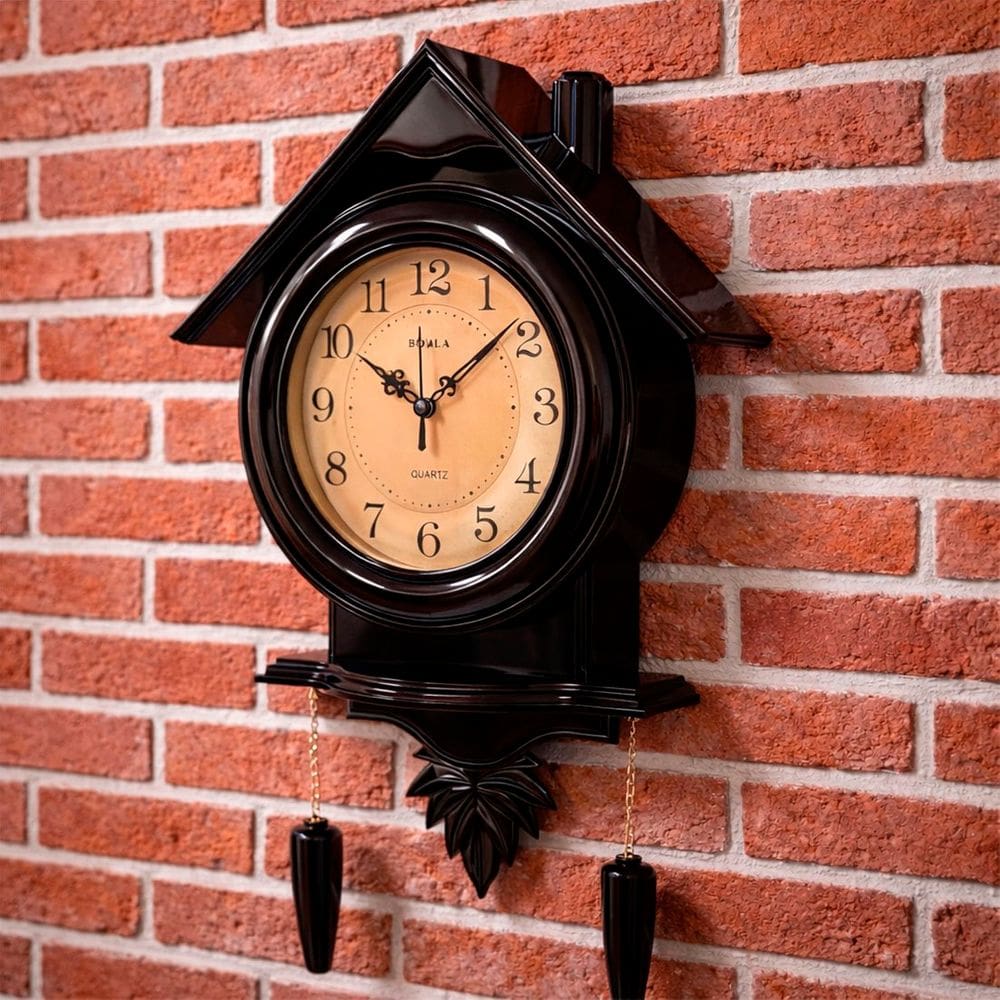 Relógio Parede Pendulo Elegante Boala Vintage Dourado 56cm