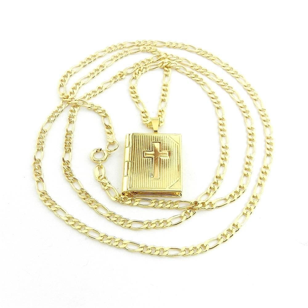 Corrente Masculina 50Cm 3Mm Relicario Folheado Ouro Cr820