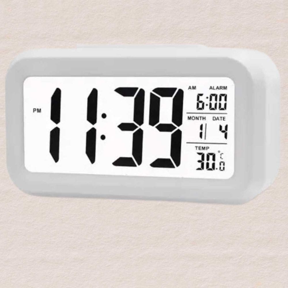 Relógio de Mesa Despertador Termometro Digital Wincy PDB01032 - Cor Branco