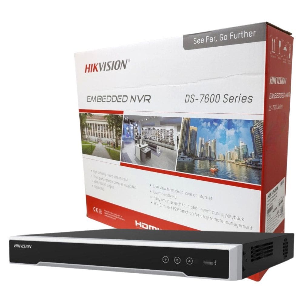 NVR Hikvision DS-7616NI-Q2/16P, 16 Canais IP, 4K Ultra HD, 16 Portas PoE, H.265+, HDMI/VGA