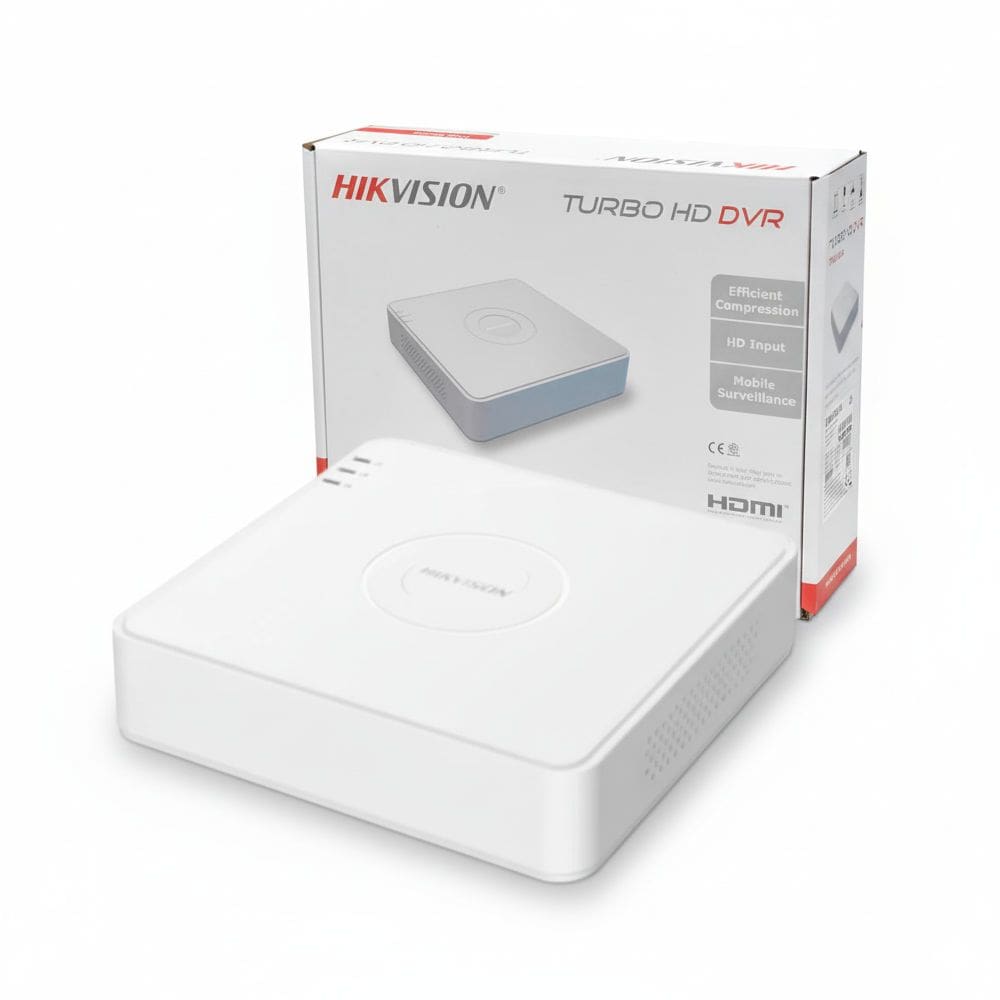 DVR Hikvision DS-7104HGHI-M1 Gravador Digital de Vídeo com 4 Canais Turbo HD 1080p Lite, H.265+, HDMI/VGA
