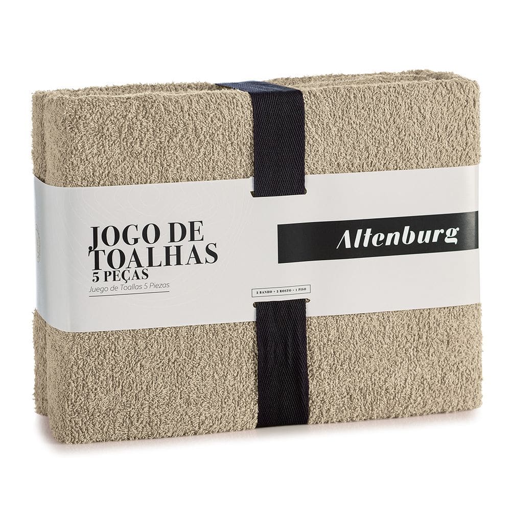 Jogo Toalhas Banho Altenburg 5p Tóquio G2 Bege