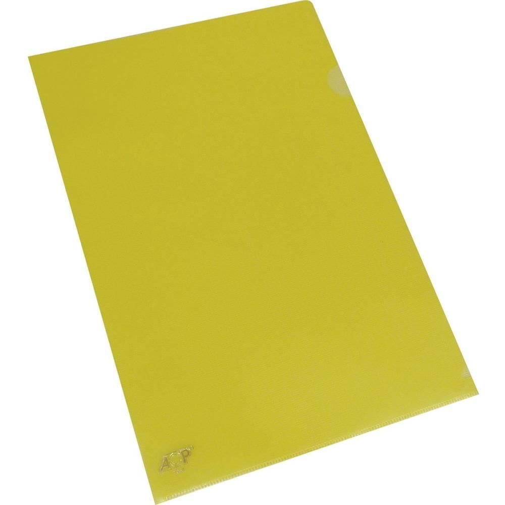 Pasta L A4 Amarela 0,15mm 10 unid - Acp