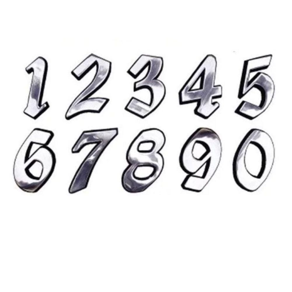 Número Residencial Alumínio Polido C.navarro 11cm Número N°0