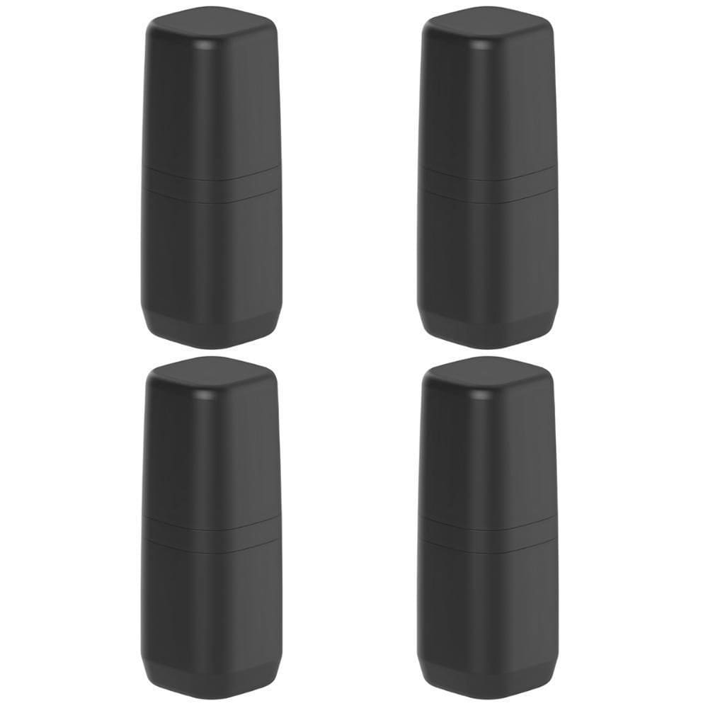 4X Porta Escova De Dente Banheiro Viagem Ou Aura Preto