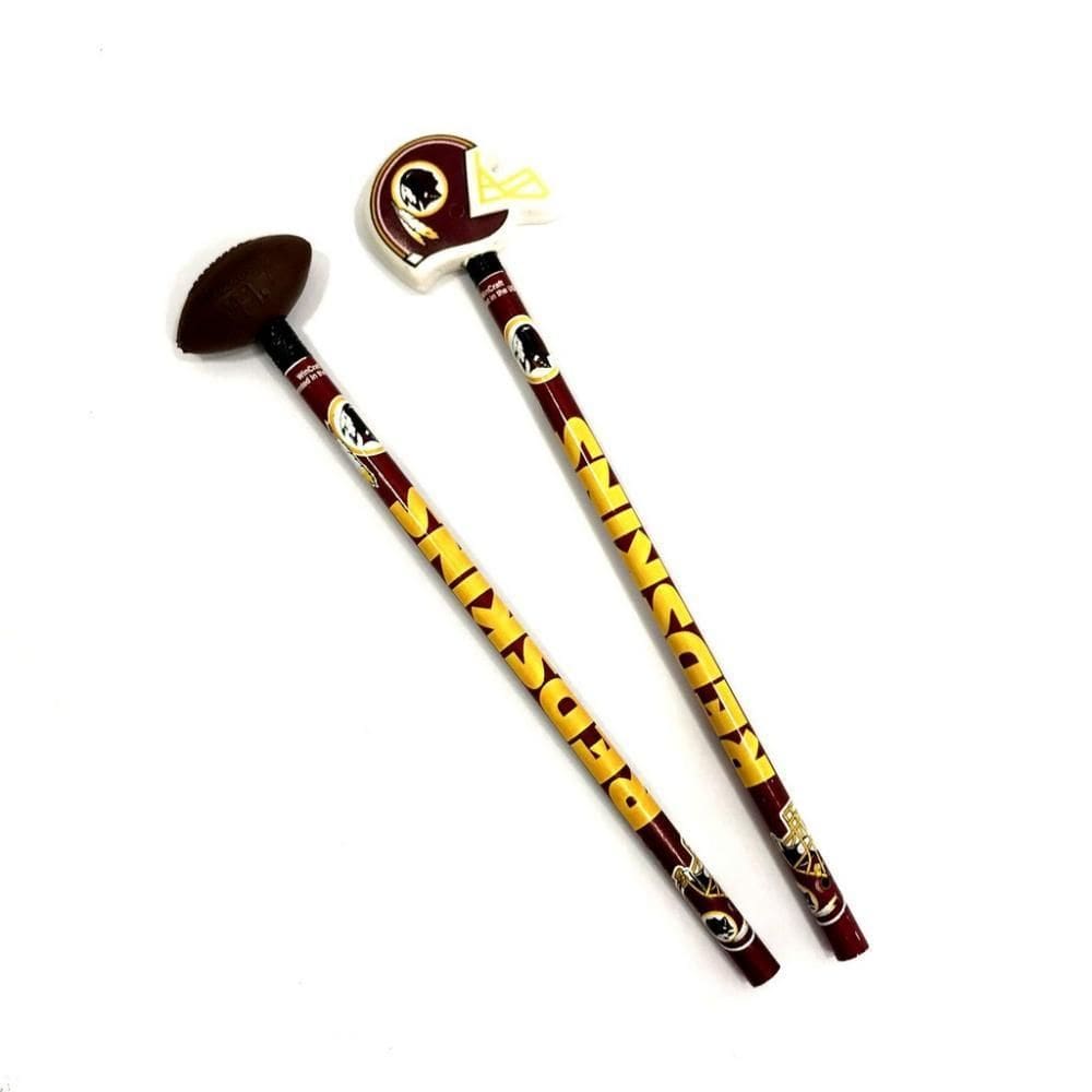 Kit 2 Lápis E Borrachas Nfl Washington Redskins