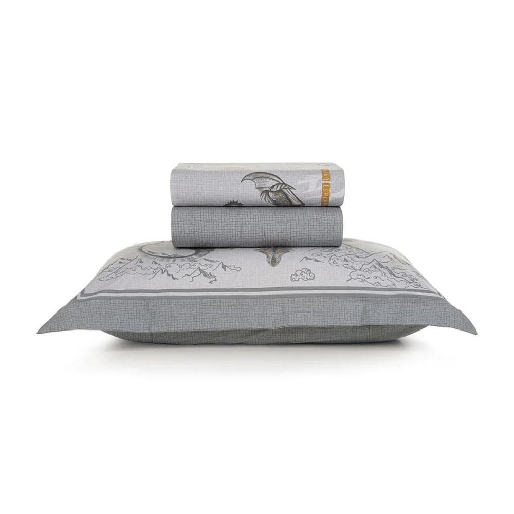 Jogo Cama Infantil 3 Peças Solteiro 200 Fios Fronha E Sobre