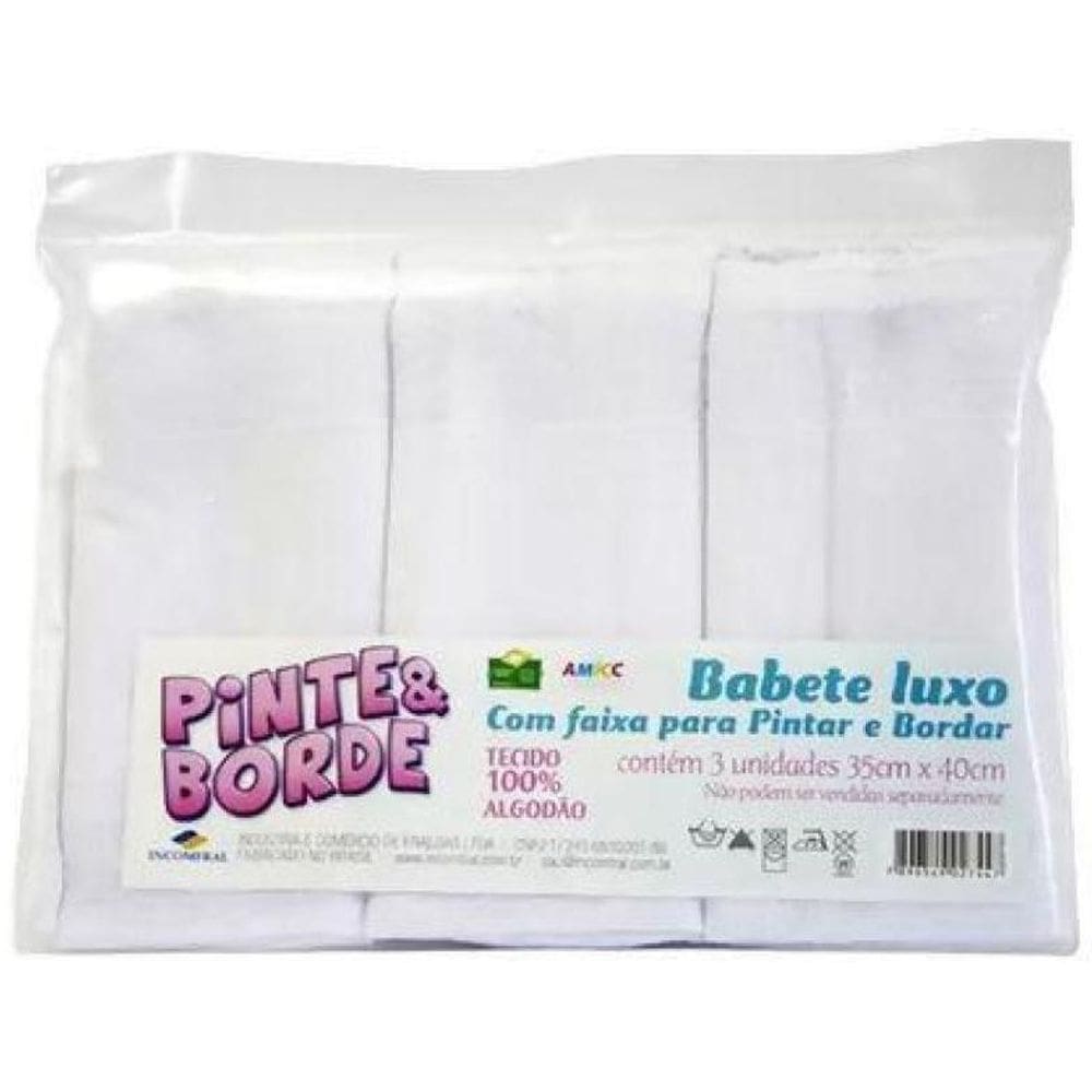 Pacote Fralda 34X40Cm Incomfral Pano De Boca Com 3 Peças
