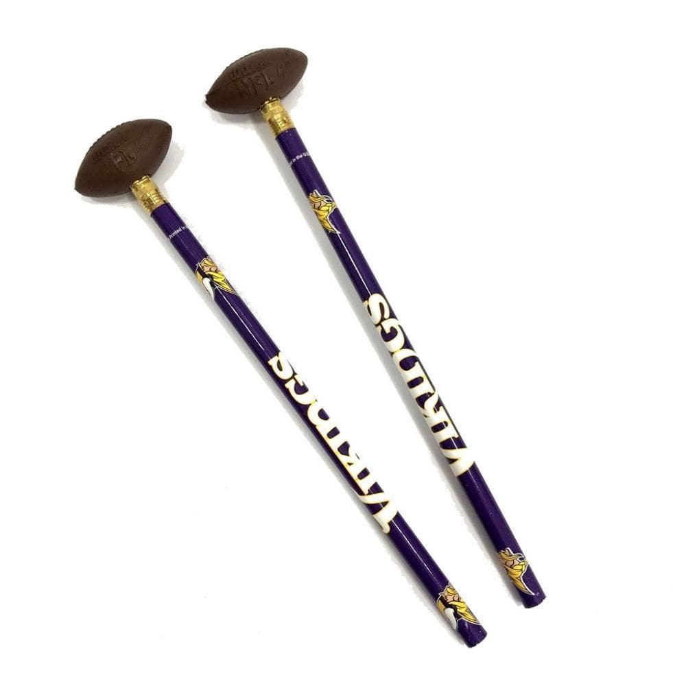 Kit 2 Lápis E Borrachas Nfl Minnesota Vikings